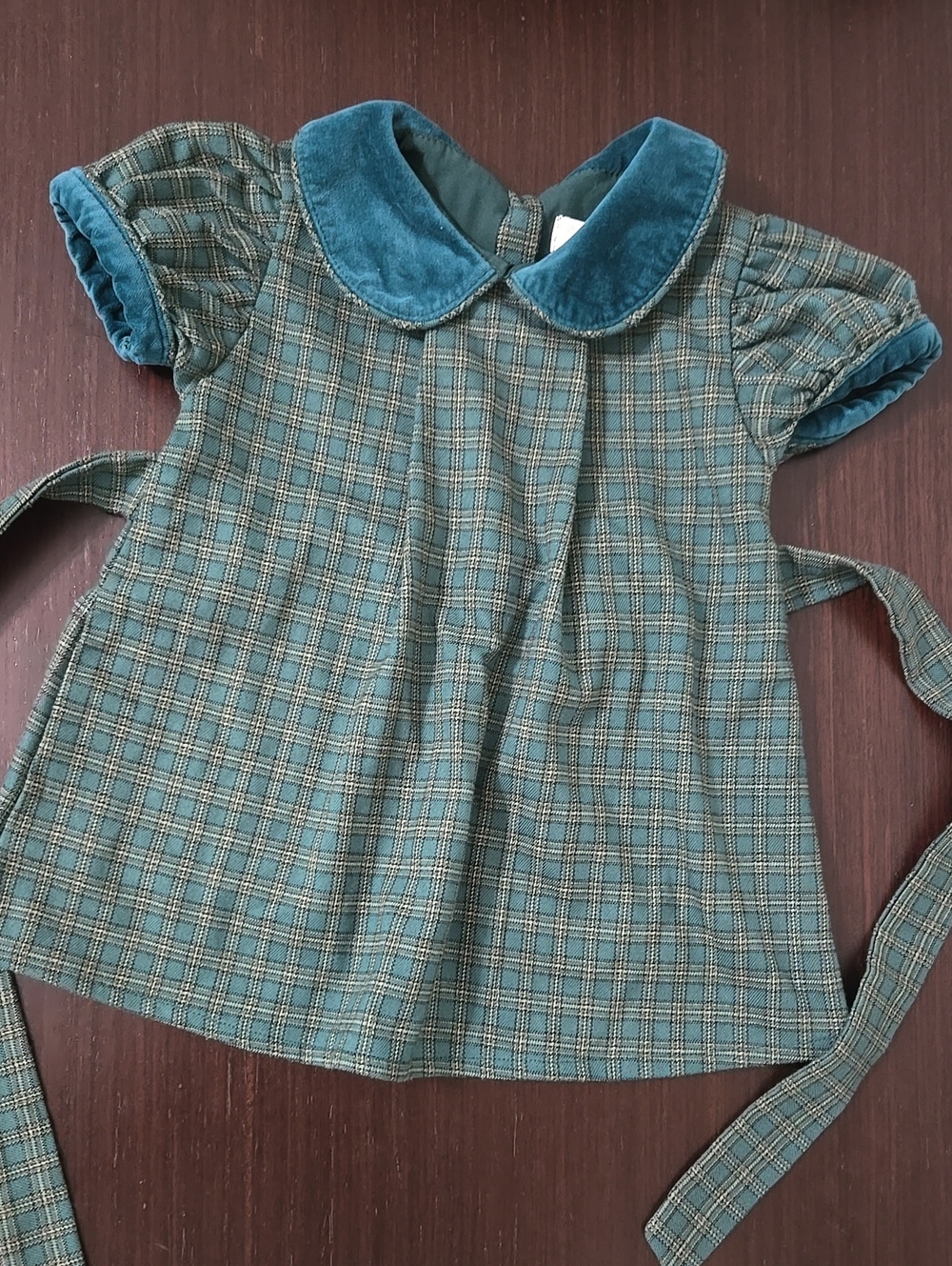 holiday christmas Green Plaid Dress